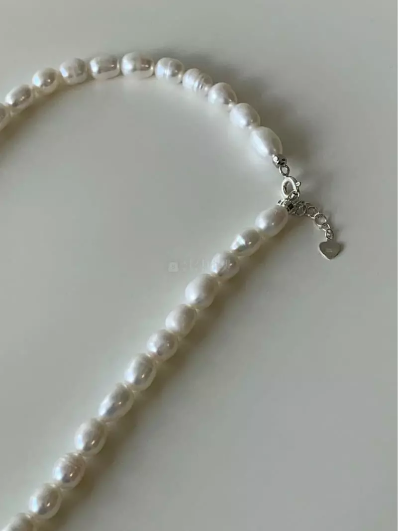 Lemei - Korean Women Fashion - #womensfashion - Silver 925 7mm Fresh Pearl Necklace - 4