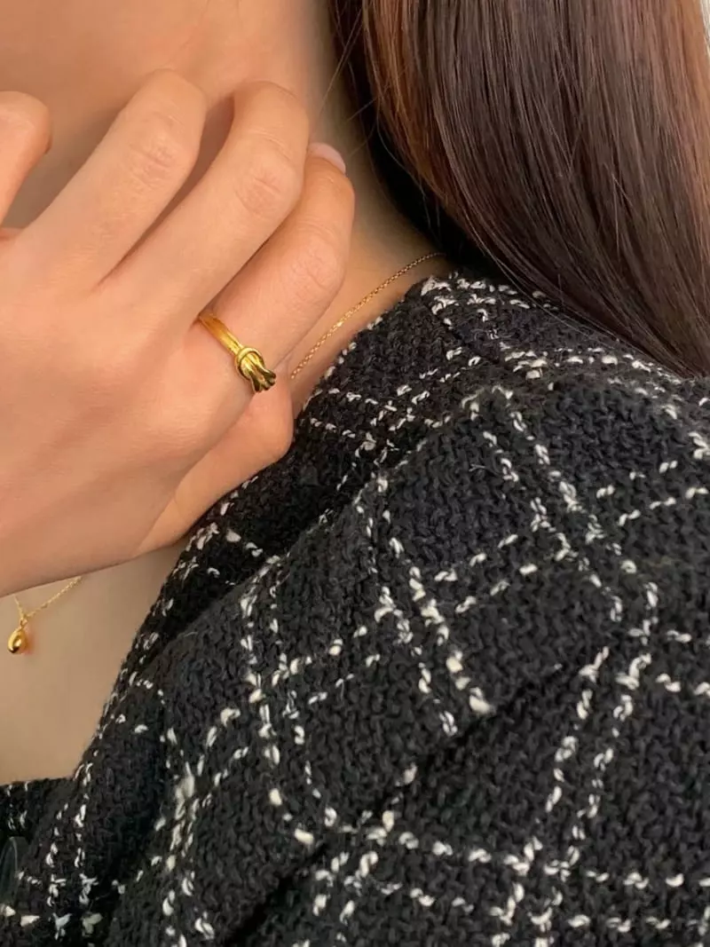 Lemei - Korean Women Fashion - #womensfashion - Silver 925 Ribbon Ring - 4