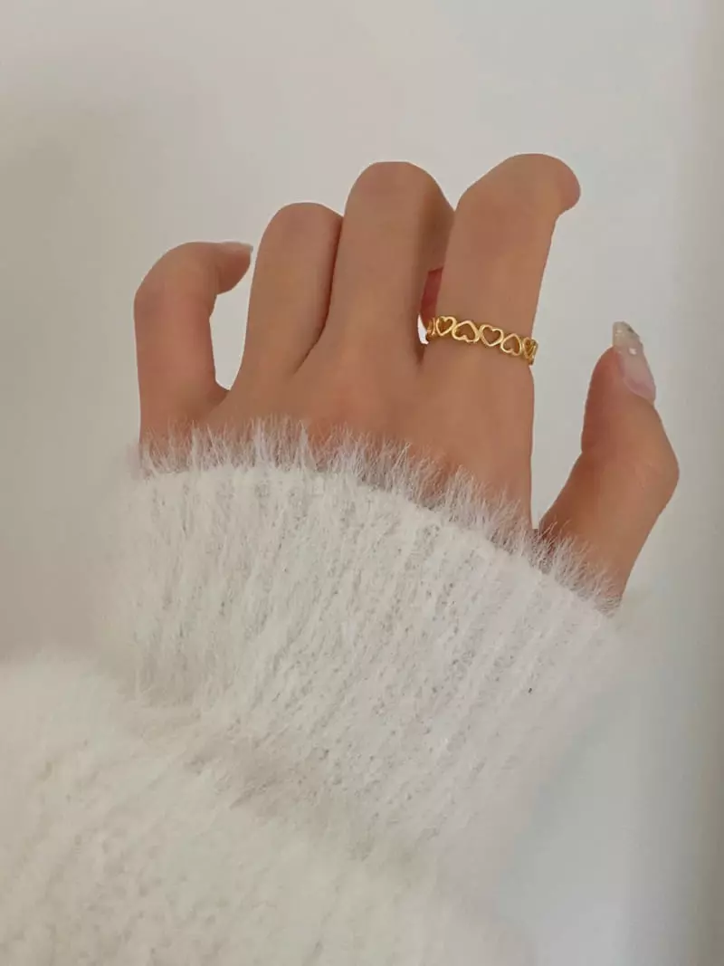 Lemei - Korean Women Fashion - #momslook - Silver 925 Love Open Ring - 4