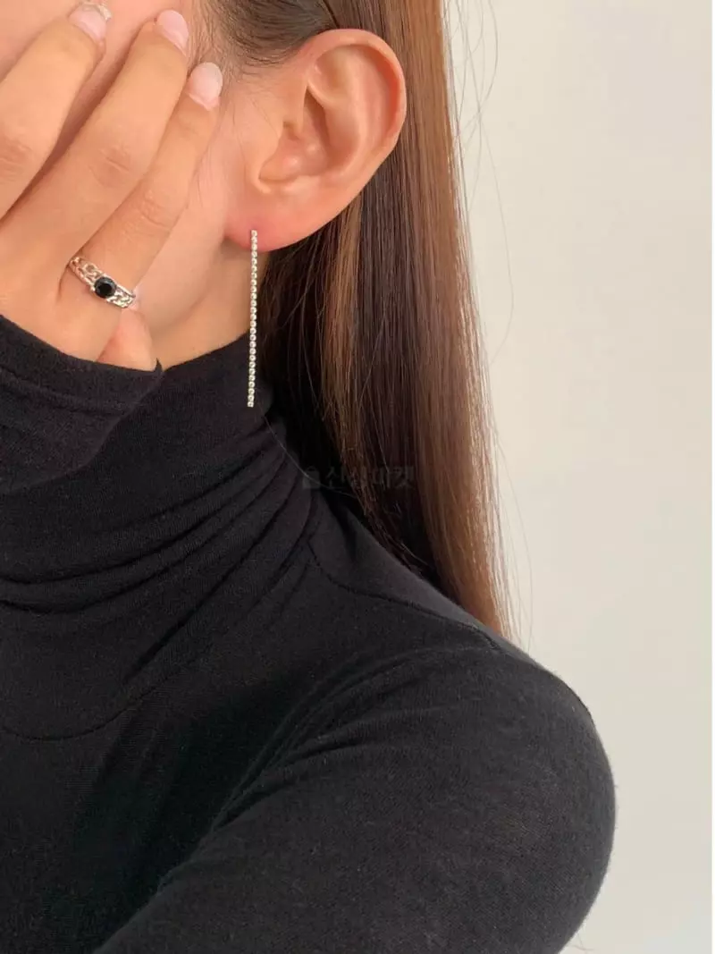 Lemei - Korean Women Fashion - #momslook - Silver 925 Jewel Chain Open Ring