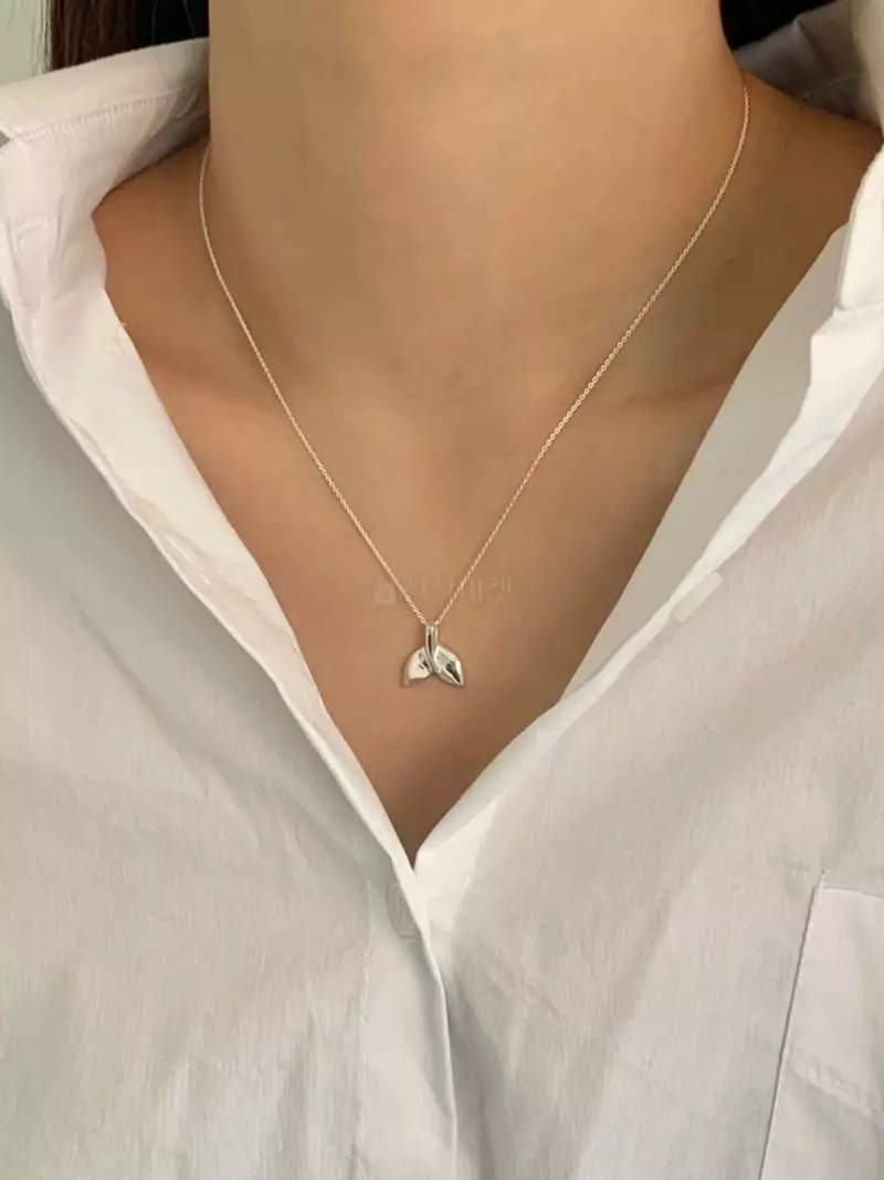Lemei - Korean Women Fashion - #vintagekidsstyle - Silver 925 Lucky Necklace - 4