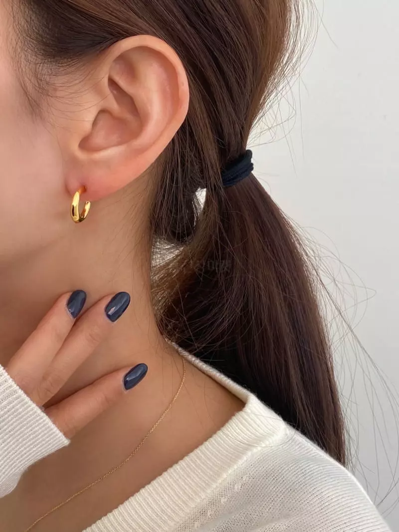 Lemei - Korean Women Fashion - #romanticstyle - Silver 925 Bold Ring Earrings