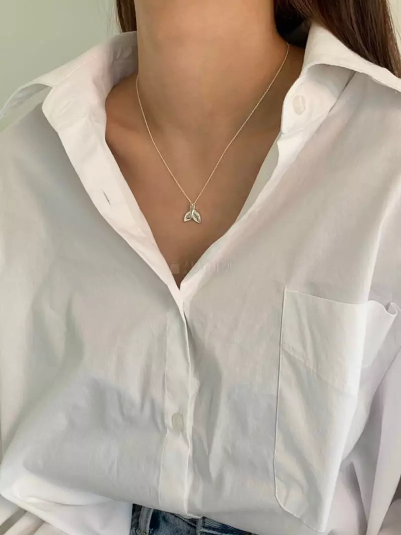 Lemei - Korean Women Fashion - #vintageinspired - Silver 925 Lucky Necklace - 2