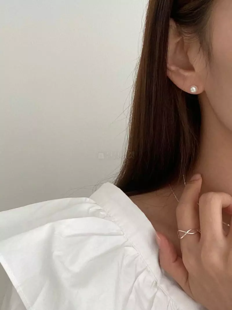 Lemei - Korean Women Fashion - #vintageinspired - Silver 925 6mm Pearl Earrings