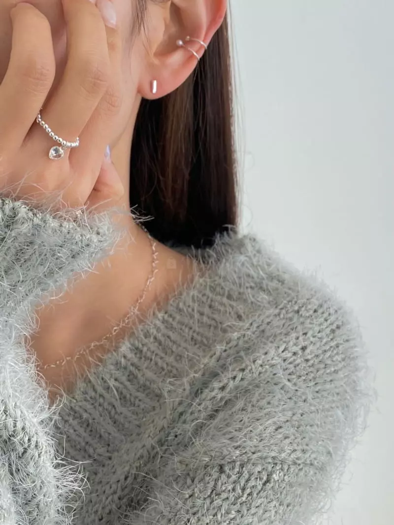 Lemei - Korean Women Fashion - #womensfashion - Silver 925 Color Heart Ring - 2