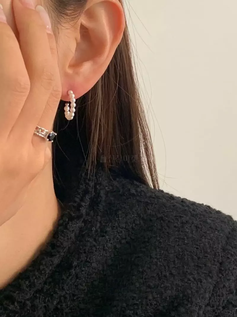 Lemei - Korean Women Fashion - #womensfashion - Silver 925 Pearl Ball Earrings
