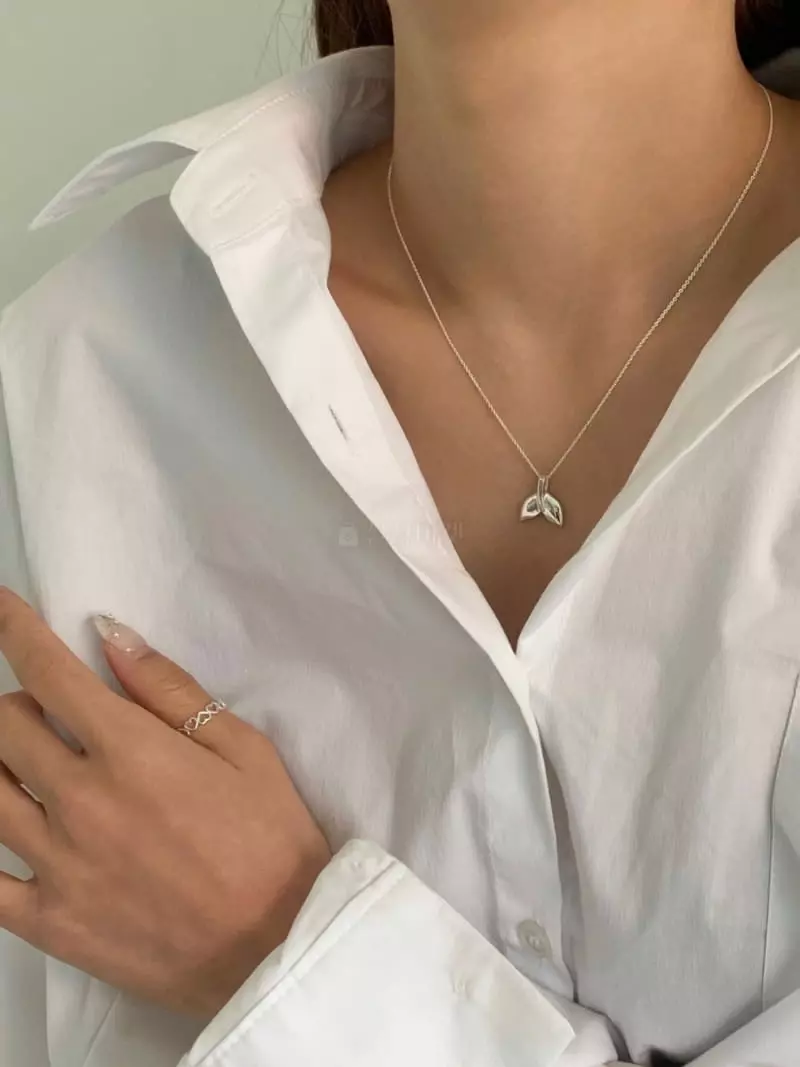 Lemei - Korean Women Fashion - #womensfashion - Silver 925 Lucky Necklace