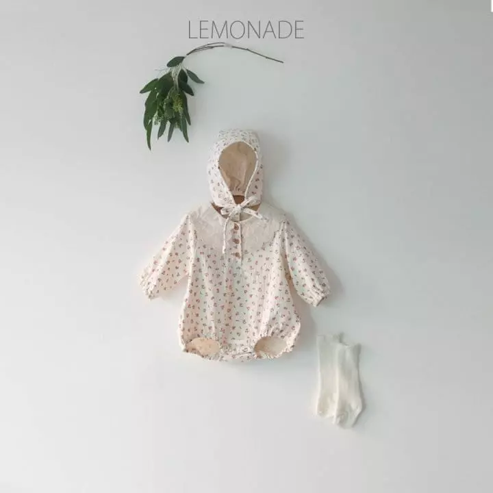 Lemonade - Korean Baby Fashion - #babyboutique - Roren Bodysuit with Bonnet - 11