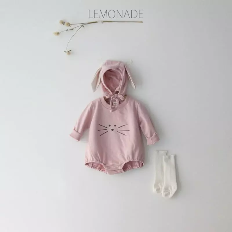 Lemonade - Korean Baby Fashion - #babyboutique - Barnie Barnie Bodysuit with Bonnet - 9