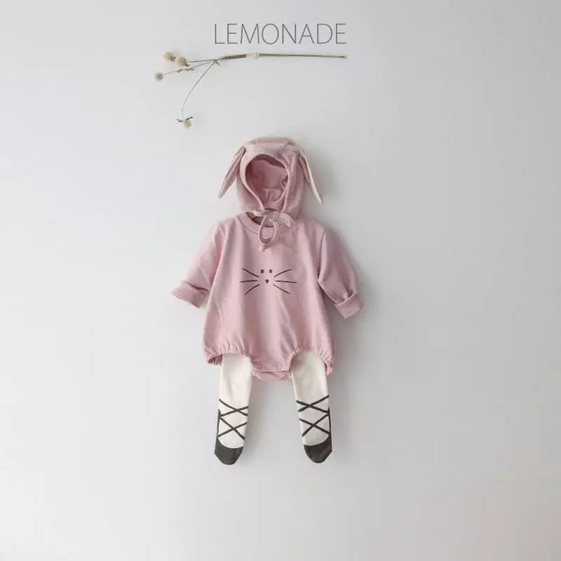 Lemonade - Korean Baby Fashion - #babyclothing - Barnie Barnie Bodysuit with Bonnet - 11