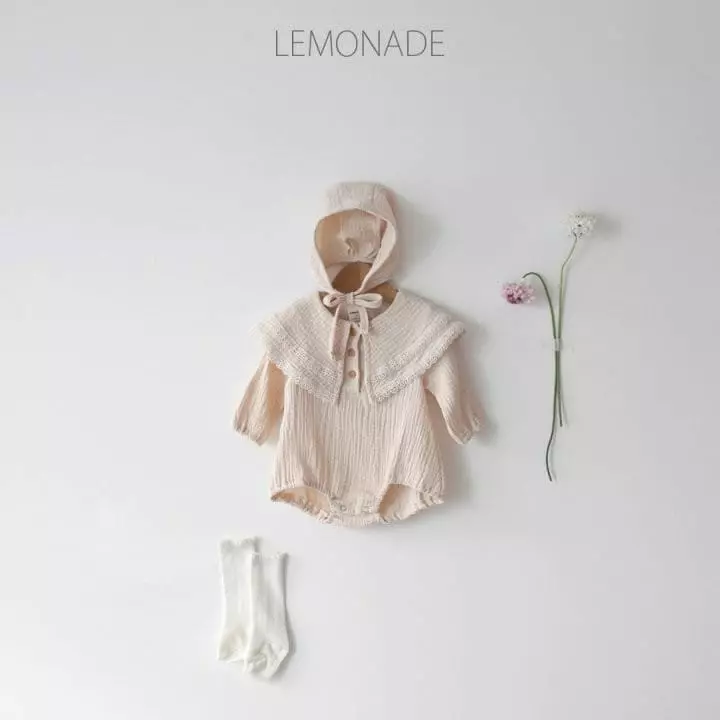 Lemonade - Korean Baby Fashion - #babyfever - Cellin Bodysuit with Bonnet