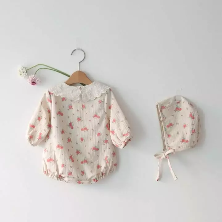 Lemonade - Korean Baby Fashion - #babyoninstagram - Roren Bodysuit with Bonnet - 3