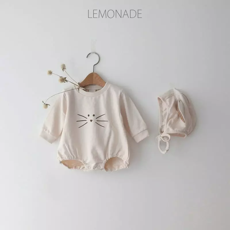 Lemonade - Korean Baby Fashion - #babyootd - Barnie Barnie Bodysuit with Bonnet - 2