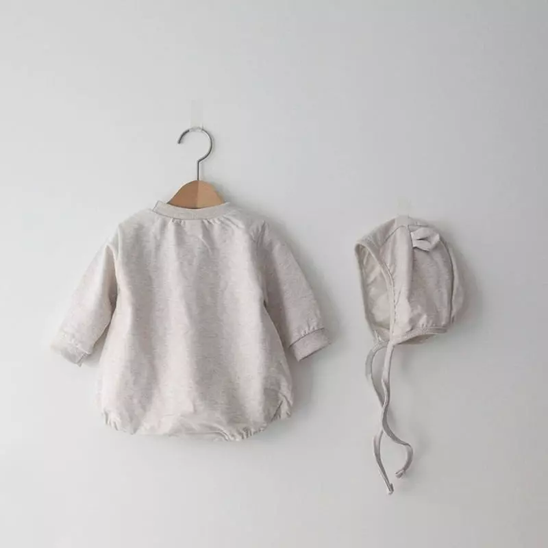 Lemonade - Korean Baby Fashion - #babyoutfit - Tie Bodysuit with Bonnet - 5