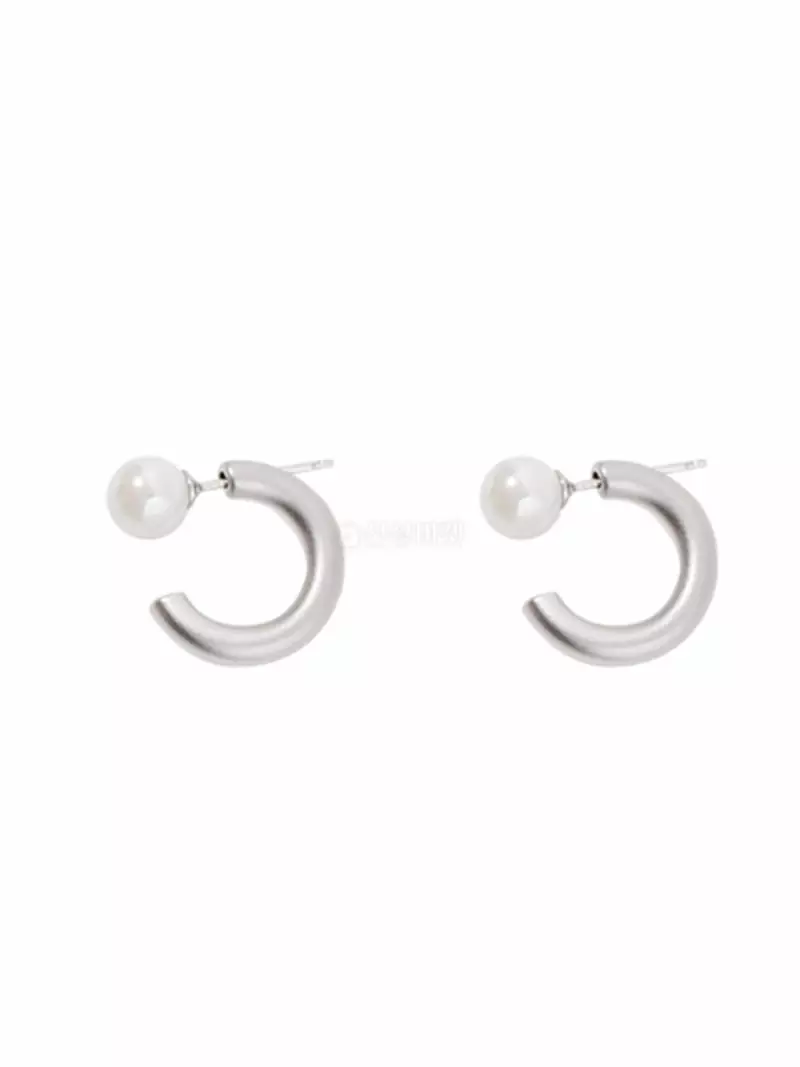 Letoile - Korean Women Fashion - #momslook - Comma Pearl Earrings - 3