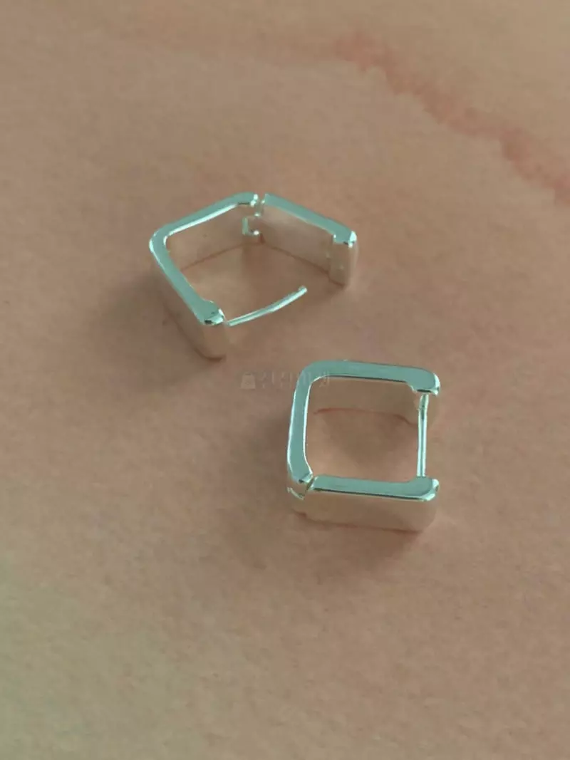 Letoile - Korean Women Fashion - #momslook - Bold Square Earrings - 3