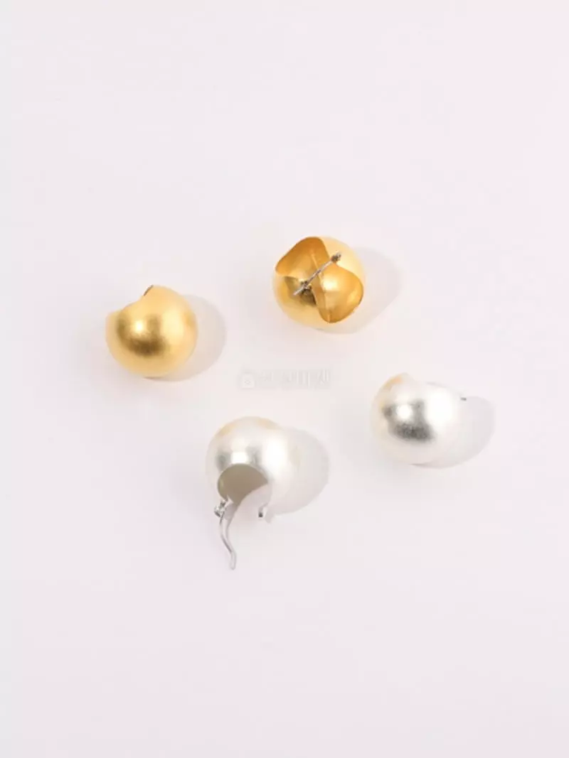 Letoile - Korean Women Fashion - #romanticstyle - Big Ball Earrings - 2