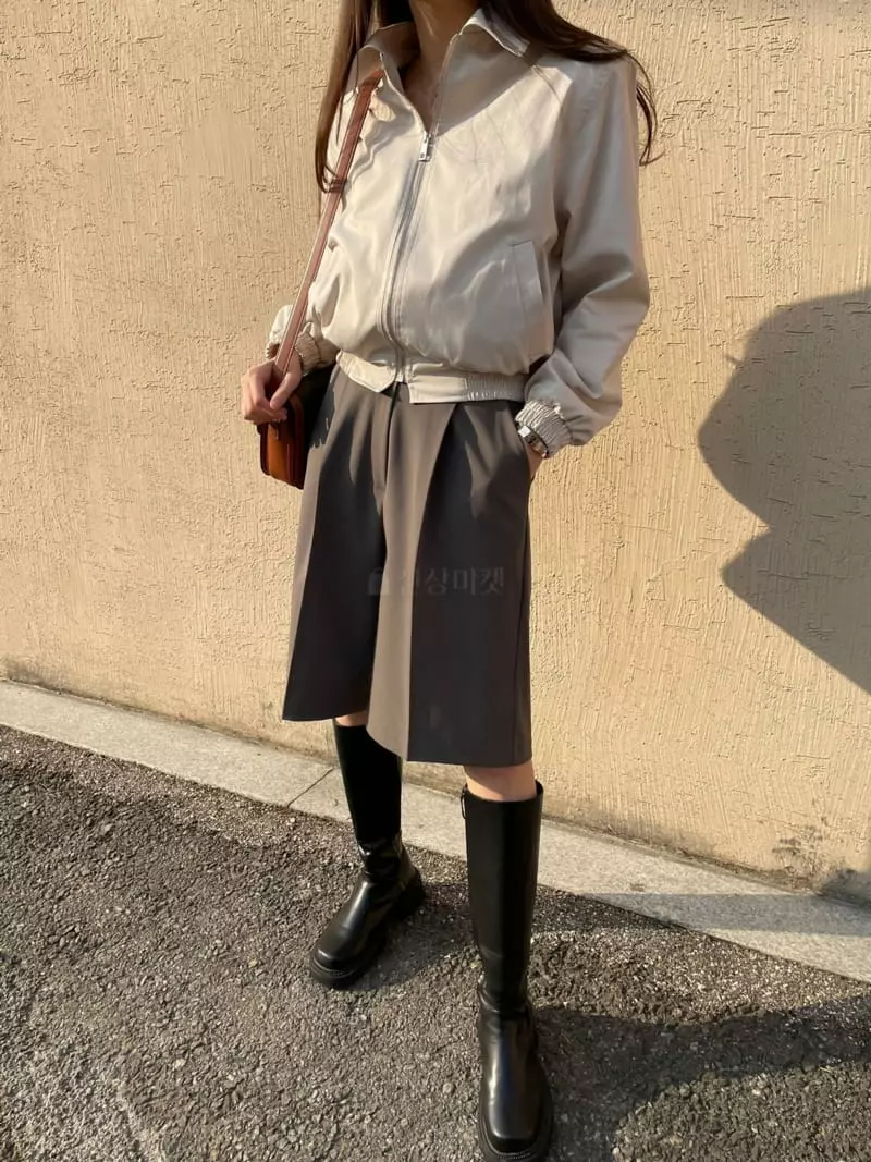 Levase - Korean Women Fashion - #momslook - Mixed Blouson Jacket