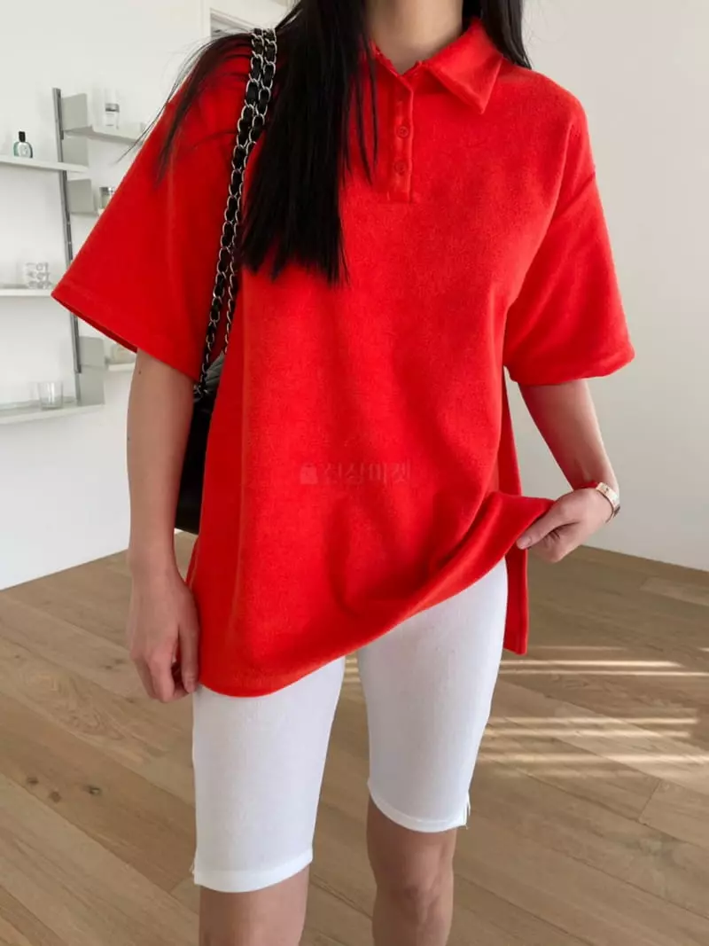 Levase - Korean Women Fashion - #vintagekidsstyle - Terry Tee - 4