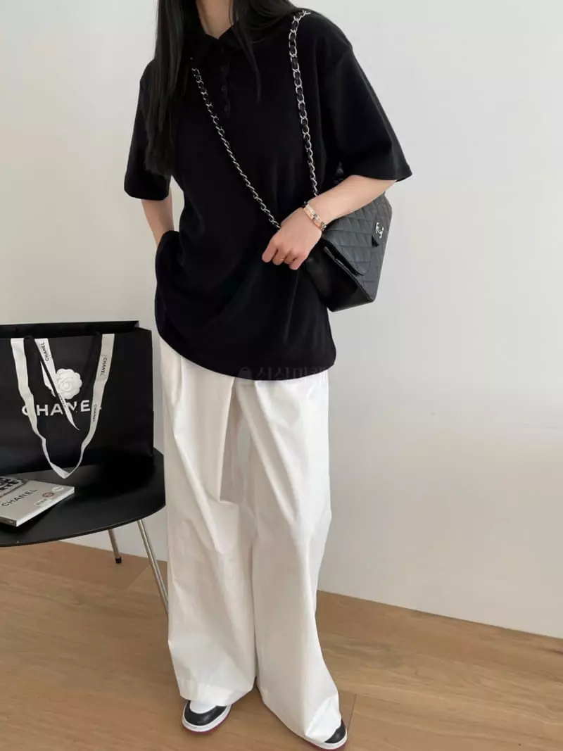 Levase - Korean Women Fashion - #vintageinspired - Terry Tee - 2