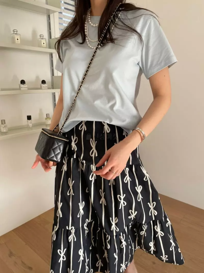 Levase - Korean Women Fashion - #vintagekidsstyle - Ribbon Skirt - 2