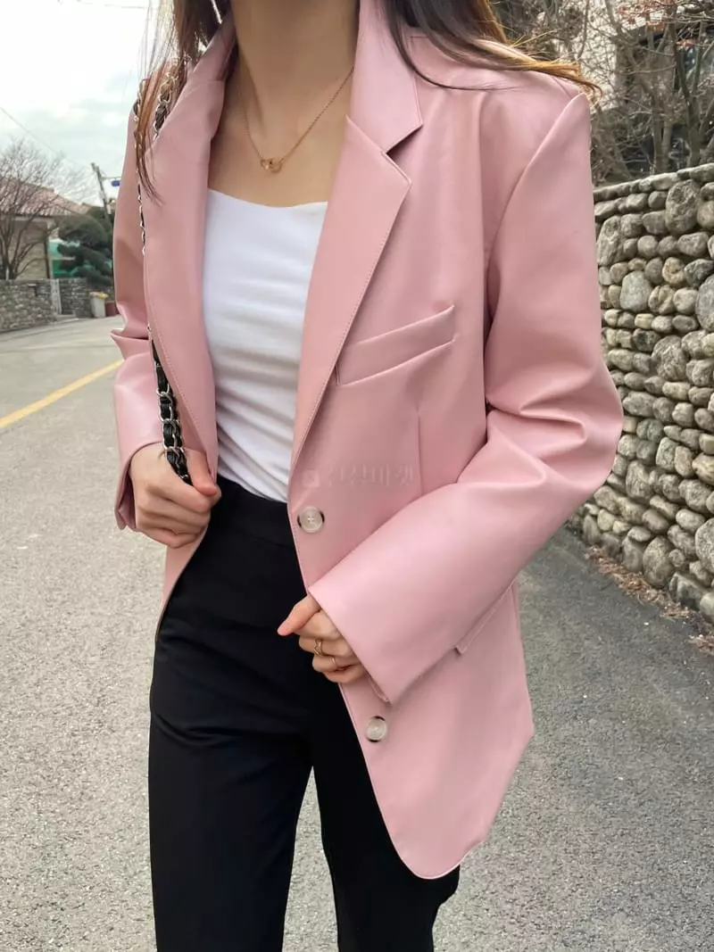 Levase - Korean Women Fashion - #womensfashion - Leather Jacket