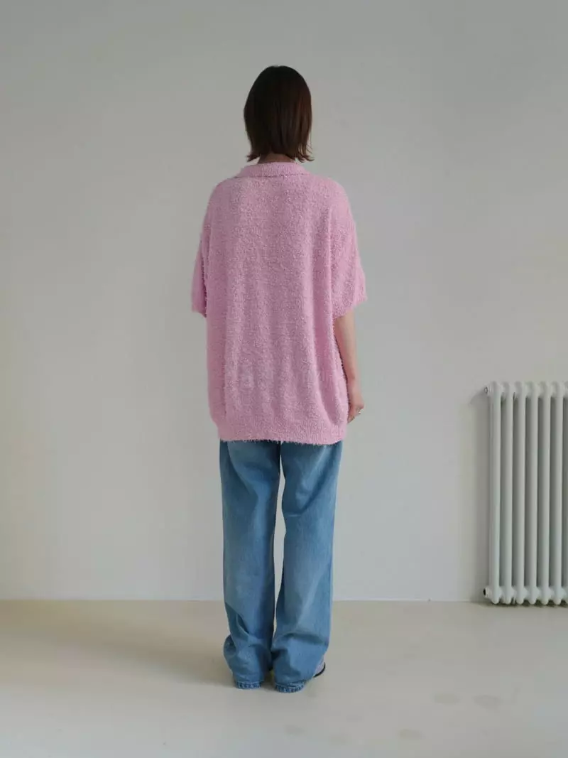 Libre-Cestlavie - Korean Women Fashion - #momslook - Peak Collar Knit Tee - 3