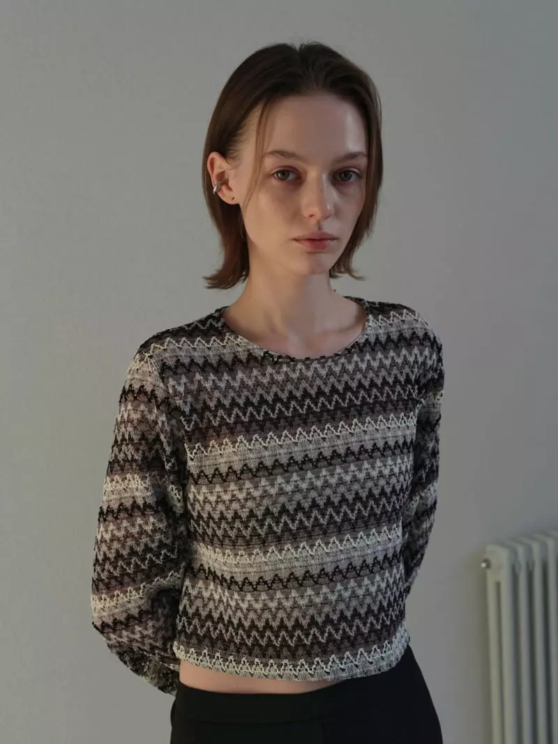 Libre-Cestlavie - Korean Women Fashion - #momslook - Ret Crop Tee