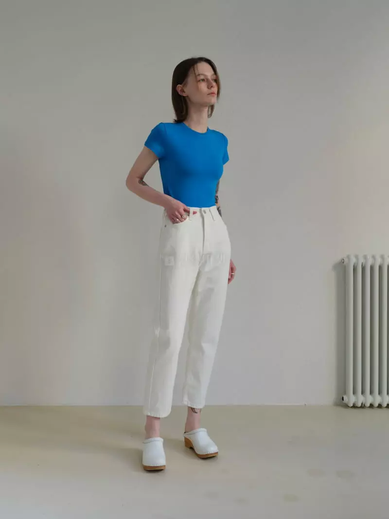 Libre-Cestlavie - Korean Women Fashion - #romanticstyle - 318 Off-White Jeans - 3