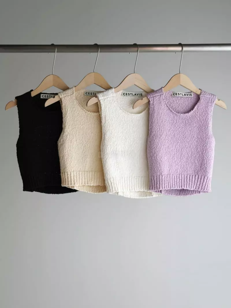 Libre-Cestlavie - Korean Women Fashion - #vintageinspired - Mila Crop Knit Tee - 4