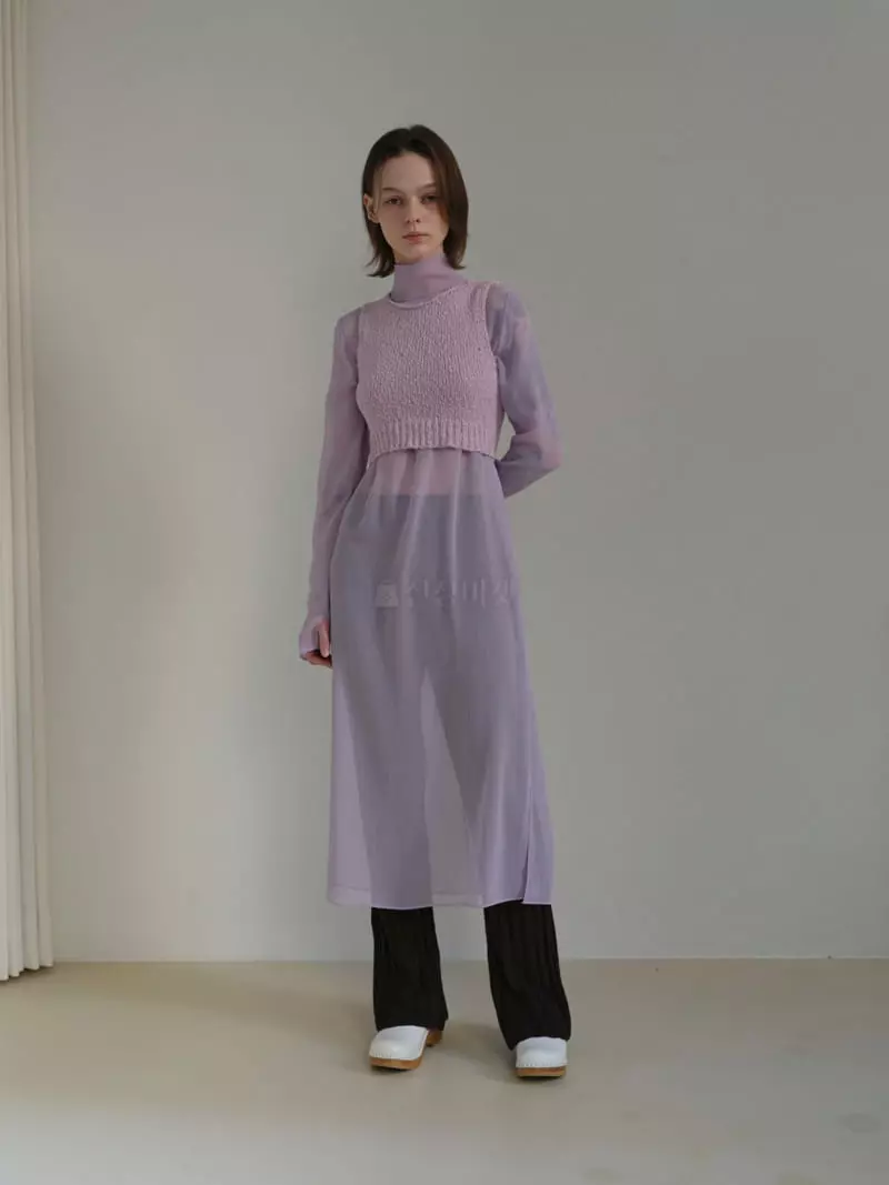 Libre-Cestlavie - Korean Women Fashion - #vintagekidsstyle - Bell See-through One-piece - 3