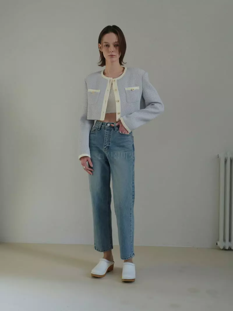 Libre-Cestlavie - Korean Women Fashion - #womensfashion - 708 Me Kye Crop Boy Jeans