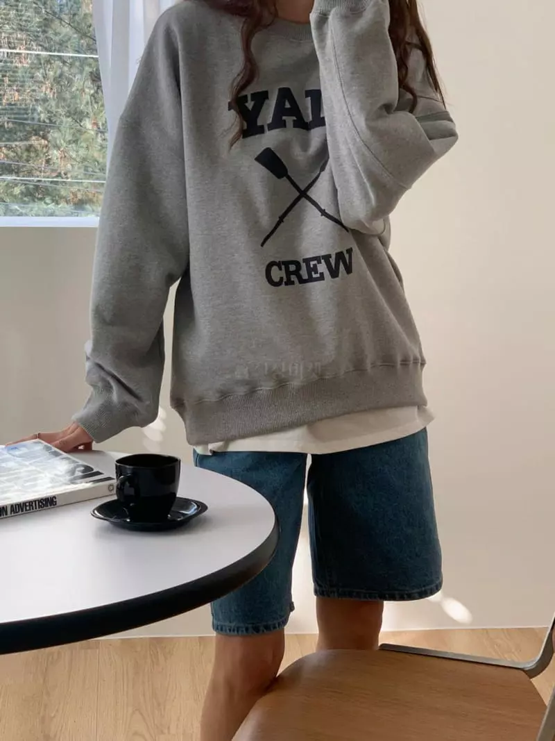 Libre - Korean Women Fashion - #romanticstyle - Crew Sweatshirt - 3