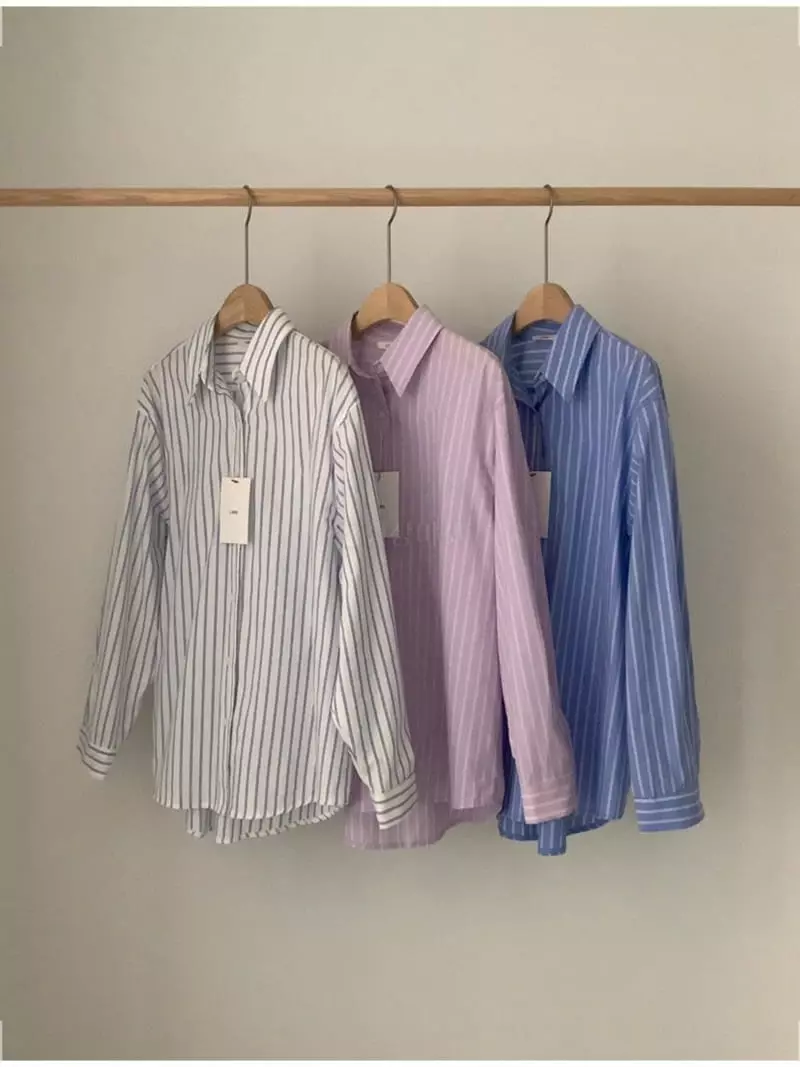 Libre - Korean Women Fashion - #momslook - Mono Stripe Shirt - 4