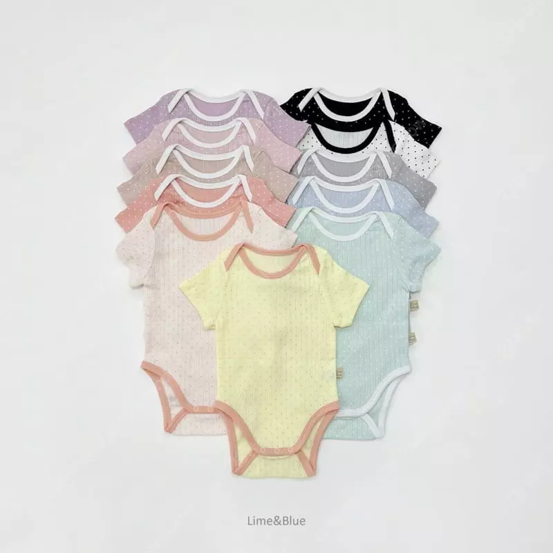 Lime & Blue - Korean Baby Fashion - #babyfever - Apple Mint Bodysuit - 2