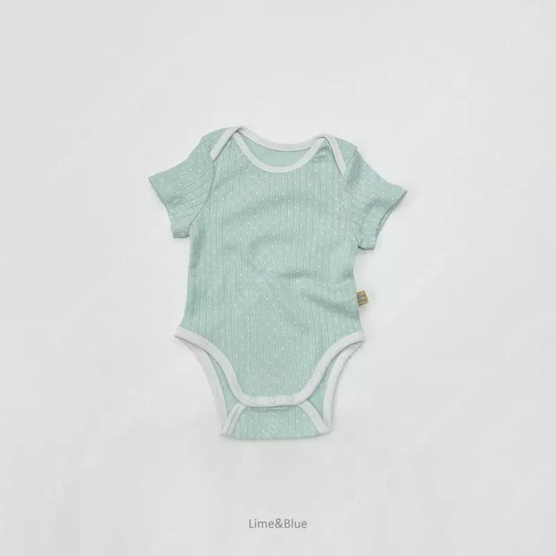 Lime & Blue - Korean Baby Fashion - #onlinebabyshop - Apple Mint Bodysuit - 11