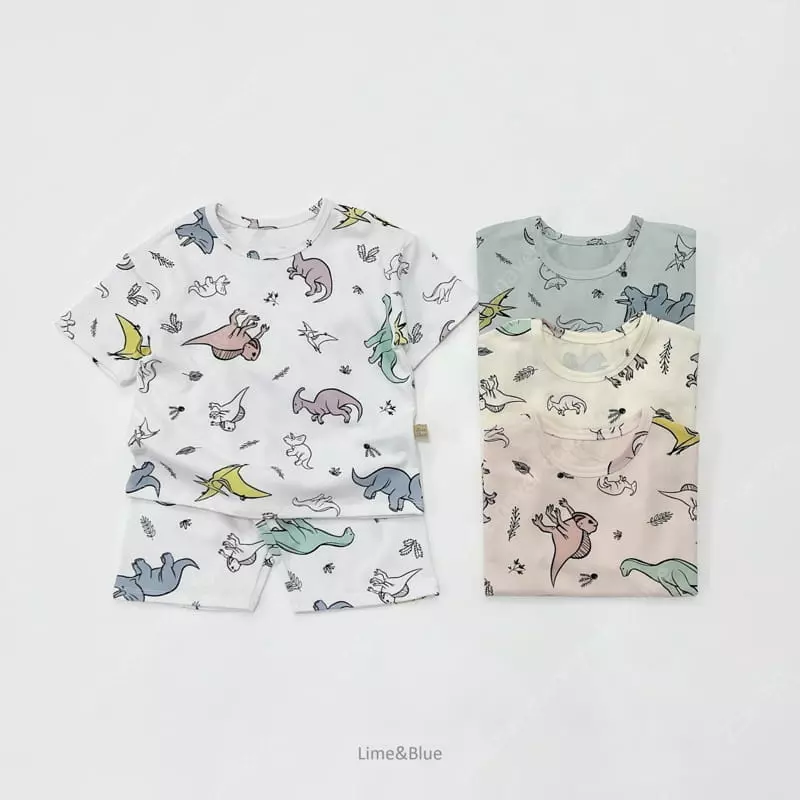 Lime & Blue - Korean Children Fashion - #Kfashion4kids - Color Dingo Pajama