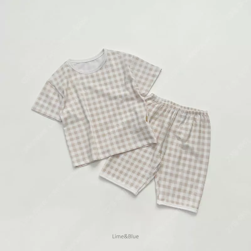 Lime & Blue - Korean Children Fashion - #childofig - Crayon Check Easywear - 10