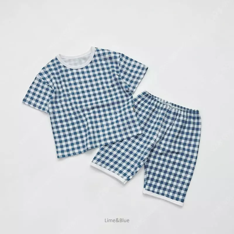 Lime & Blue - Korean Children Fashion - #childofig - Crayon Check Easywear - 11