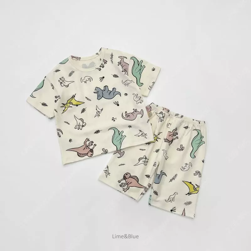 Lime & Blue - Korean Children Fashion - #childofig - Color Dingo Pajama - 7