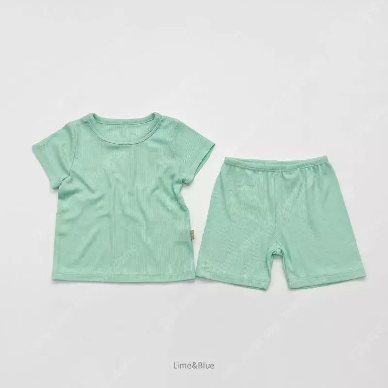 Lime & Blue - Korean Children Fashion - #childofig - Rib Cool Tech Easywear - 5