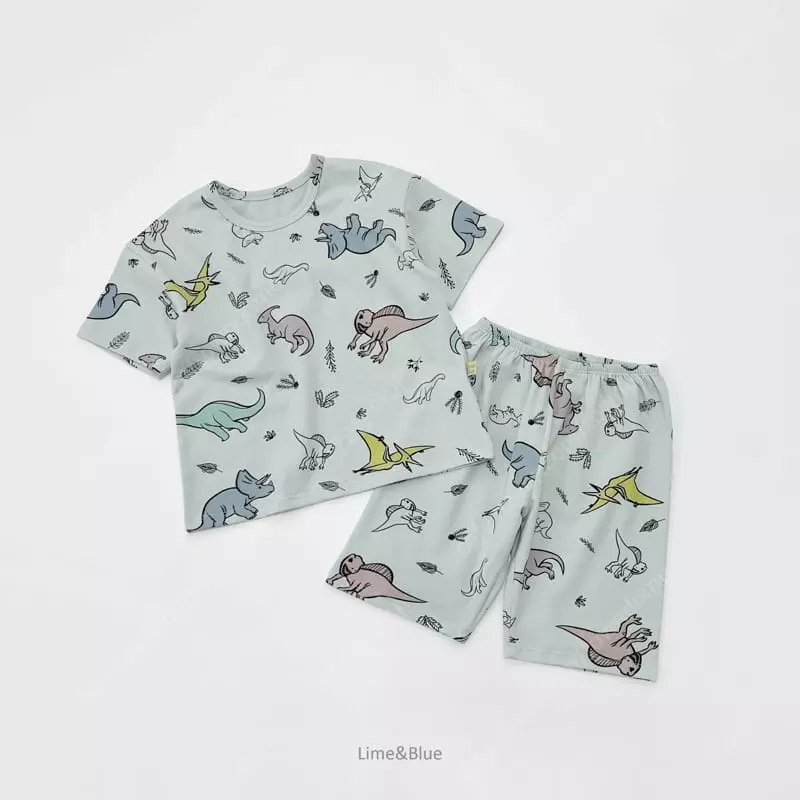 Lime & Blue - Korean Children Fashion - #childrensboutique - Color Dingo Pajama - 8