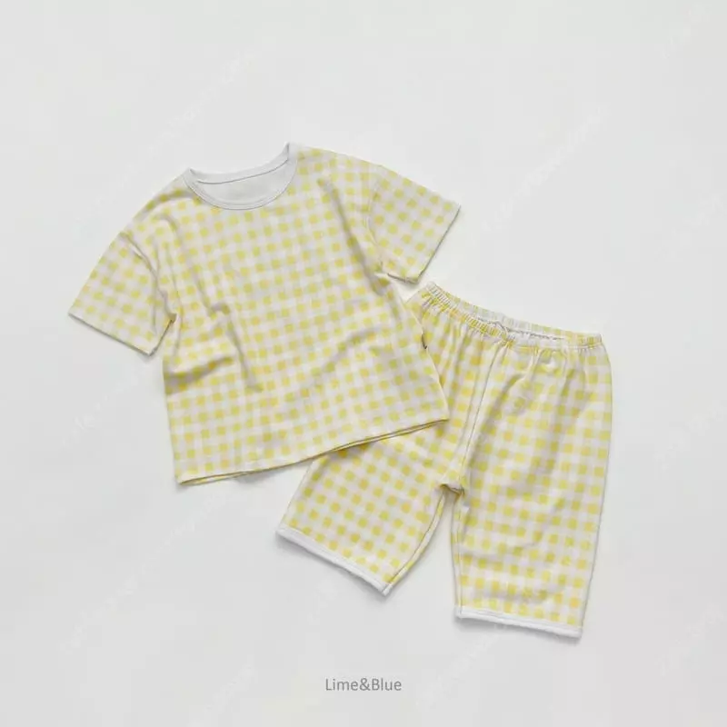 Lime & Blue - Korean Children Fashion - #kidsstore - Crayon Check Easywear - 4