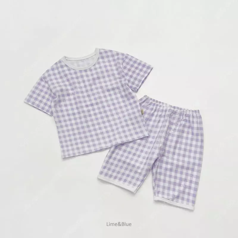 Lime & Blue - Korean Children Fashion - #magicofchildhood - Crayon Check Easywear - 7
