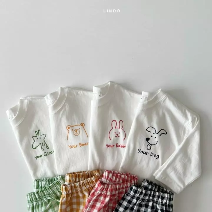 Lindo - Korean Children Fashion - #kidsshorts - Animal Top Bottom Set