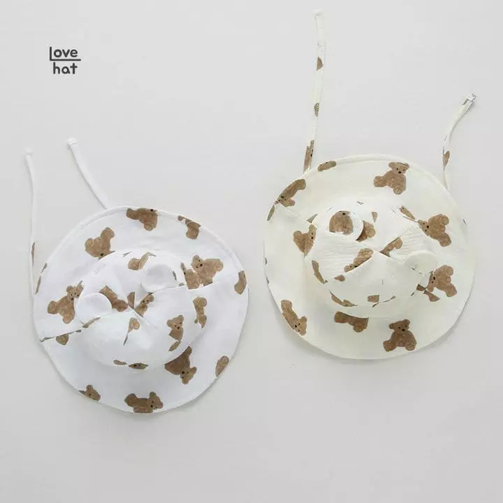 Love Hat - Korean Baby Fashion - #babyclothing - Bear Bucket Hat - 4