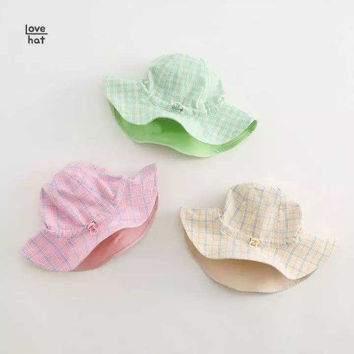 Love Hat - Korean Baby Fashion - #babyfever - Reversible Check Bucket Hat