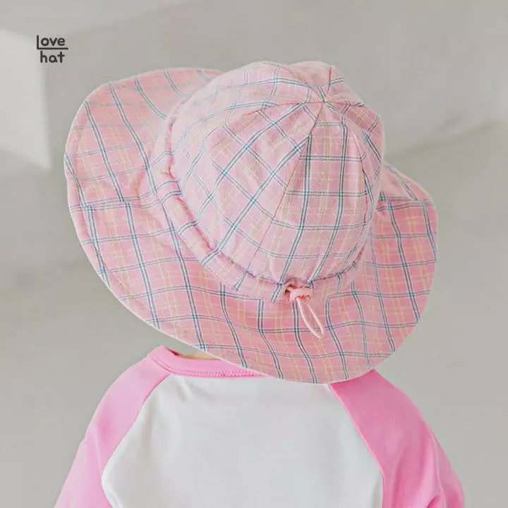 Love Hat - Korean Baby Fashion - #babygirlfashion - Reversible Check Bucket Hat - 2