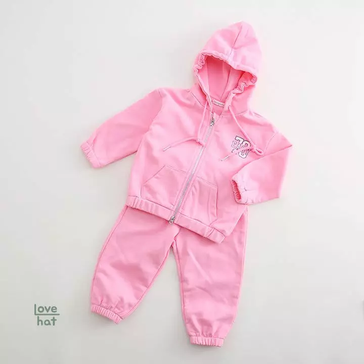 Love Hat - Korean Children Fashion - #childofig - Macaroon Top Bottom Set - 3