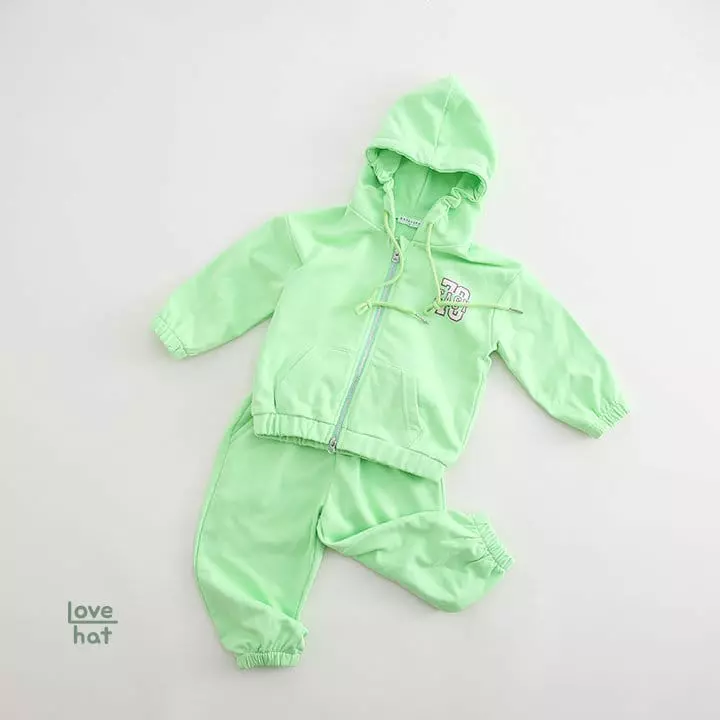 Love Hat - Korean Children Fashion - #childofig - Macaroon Top Bottom Set - 4